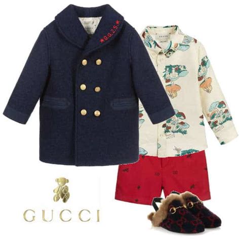 boys gucci coat|Gucci baby boy swimwear.